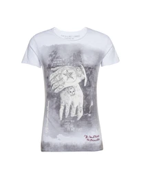 Shirt ''''MT ALIVE round'''' weiß / grau