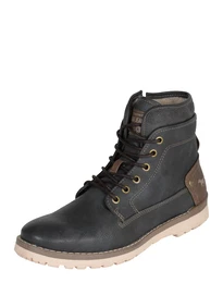 Schnürstiefel mit Fütterung graphit