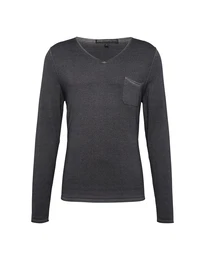 DRYKORN Pullover mit V-Ausschnitt Rafal basaltgrau