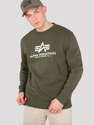 ALPHA INDUSTRIES Sweatshirt Dunkelgrün/khaki/wei