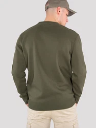 ALPHA INDUSTRIES Sweatshirt Dunkelgrün/khaki/wei