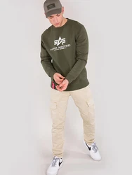 ALPHA INDUSTRIES Sweatshirt Dunkelgrün/khaki/wei