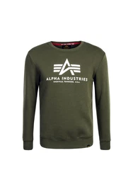 ALPHA INDUSTRIES Sweatshirt Dunkelgrün/khaki/wei