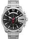 DIESEL Uhr 'Mega Chief' knallrot / schwarz / silber