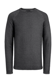 JACK & JONES Pullover JCOWIND dunkelgrau