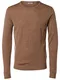 SELECTED HOMME Strickpullover Merinowolle sand / hellbraun