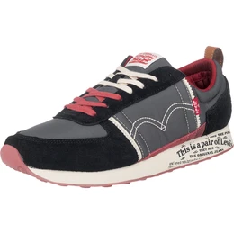 LEVIS Gilmore Sneakers basaltgrau / rosa / feuerrot / schwarz / weiß