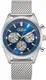 BUFFALO Multifunktionsuhr blau / silber