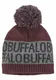BUFFALO Bommelmütze grau / bordeaux