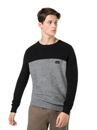 Pullover ''''Auf Deck'''' schwarz / graumeliert