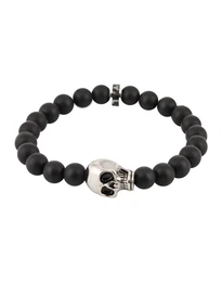 ROYAL-EGO Armband mit Totenkopf schwarz