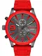 DIESEL Chronograph RASP, DZ4448 dunkelgrau / rot / weiß