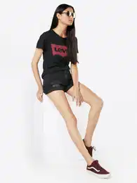 LEVI'S Tričko 'The Perfect' červená / černá