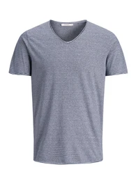 JACK & JONES Gestreiftes T-Shirt navy / naturweiß