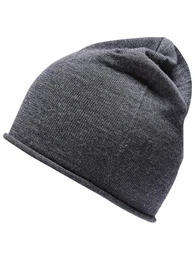 SELECTED HOMME Merino-Mütze grau