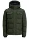 JACK & JONES Gefütterte wattierte Jacke dunkelgrün