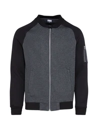 Sweatjacke dunkelgrau / schwarz
