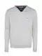TOMMY HILFIGER Pullover hellgrau / rot / blau / weiß