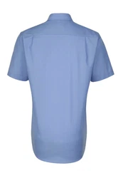 SEIDENSTICKER Kurzarm Hemd Regular rauchblau