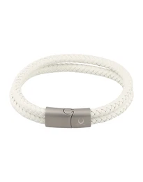 ROYAL-EGO Lederarmband weiß