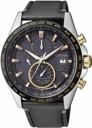 Funkchronograph ''''AT8158-14H'''' gold / grau / schwarz / silber