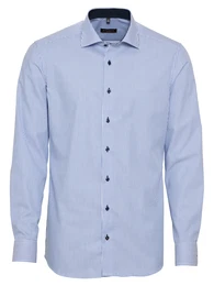 Langarm Hemd SLIM FIT hellblau / weiß