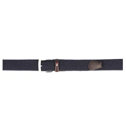 TOMMY HILFIGER Gürtel 'New Adan' enzian/dunkelbraun/rot/weiß