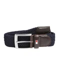 TOMMY HILFIGER Gürtel 'New Adan' enzian/dunkelbraun/rot/weiß
