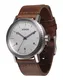 Nixon Armbanduhr Stark Leather braun / silber