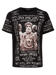 Only & Sons T-Shirt Print cappuccino / schwarz