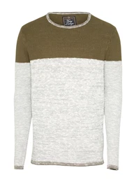 Key Largo Pullover MST HAMILTON grau / oliv