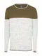 Key Largo Pullover MST HAMILTON grau / oliv