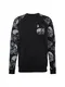 YOURTURN Sweatshirt Skull Sleeve Print Sweat grau / schwarz