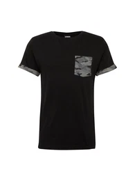 T-Shirt grau / schwarz