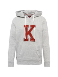 Khujo Kapuzenpullover Wilford graumeliert / rot
