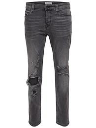 Only & Sons Slim Fit Jeans Loom dark grey break grey denim