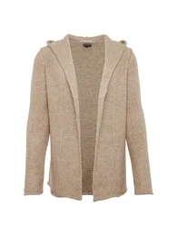 Strickjacke ''''HOODCARD REVERSE'''' ecru
