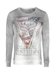 Key Largo Sweatshirt LOST TOWN anthrazit / mischfarben