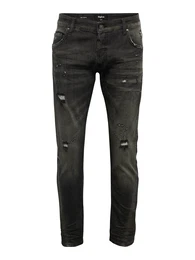Skinny Jeans mit used Details ''''Billy the kid'''' grey denim