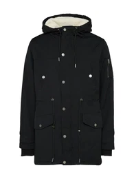 Parka schwarz / wollweiß
