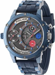 POLICE Multifunktionsuhr SUPERMAN - ADDER, PL14536JSBL.SM navy / anthrazit / rot / silber