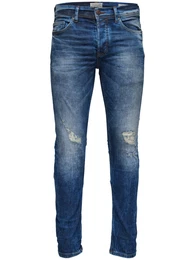 Only & Sons Slim Fit Jeans Loom med blue breaks blau