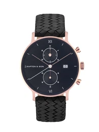 Armbanduhr ''''Woven'''' schwarz / rosegold