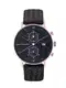 Kapten & Son Armbanduhr ''''Woven'''' schwarz / rosegold