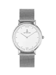 Analoguhr ''''Campina Mesh'''' silber / weiß