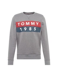Tommy Jeans Pullover TJM BASIC LOGO CN HKNIT L/S 11 dunkelblau / hellgrau / rot