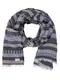 JACK & JONES Schal Streifen blau / braun / weiß