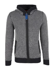 S.Oliver RED LABEL Wattierte Outdoor-Grobstrickjacke blau