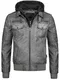 INDICODE JEANS Kunstlederjacke ''''Aaron'''' rauchgrau