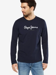 Shirt ''''Eggo'''' dunkelblau / weiß